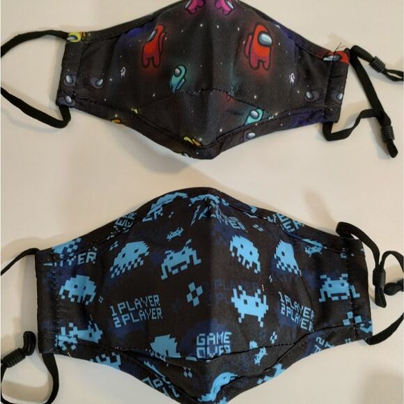 A Among Us Little Kids Boys 5 Count Nose Bridge Strip Adjustable Face Mask New - Picture 5 of 10